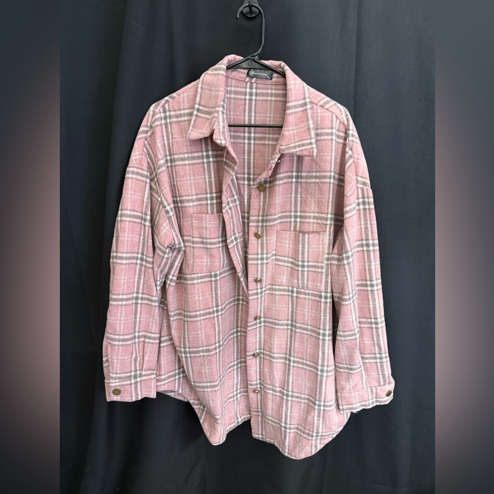 Plaid Pink Button Down Shirt